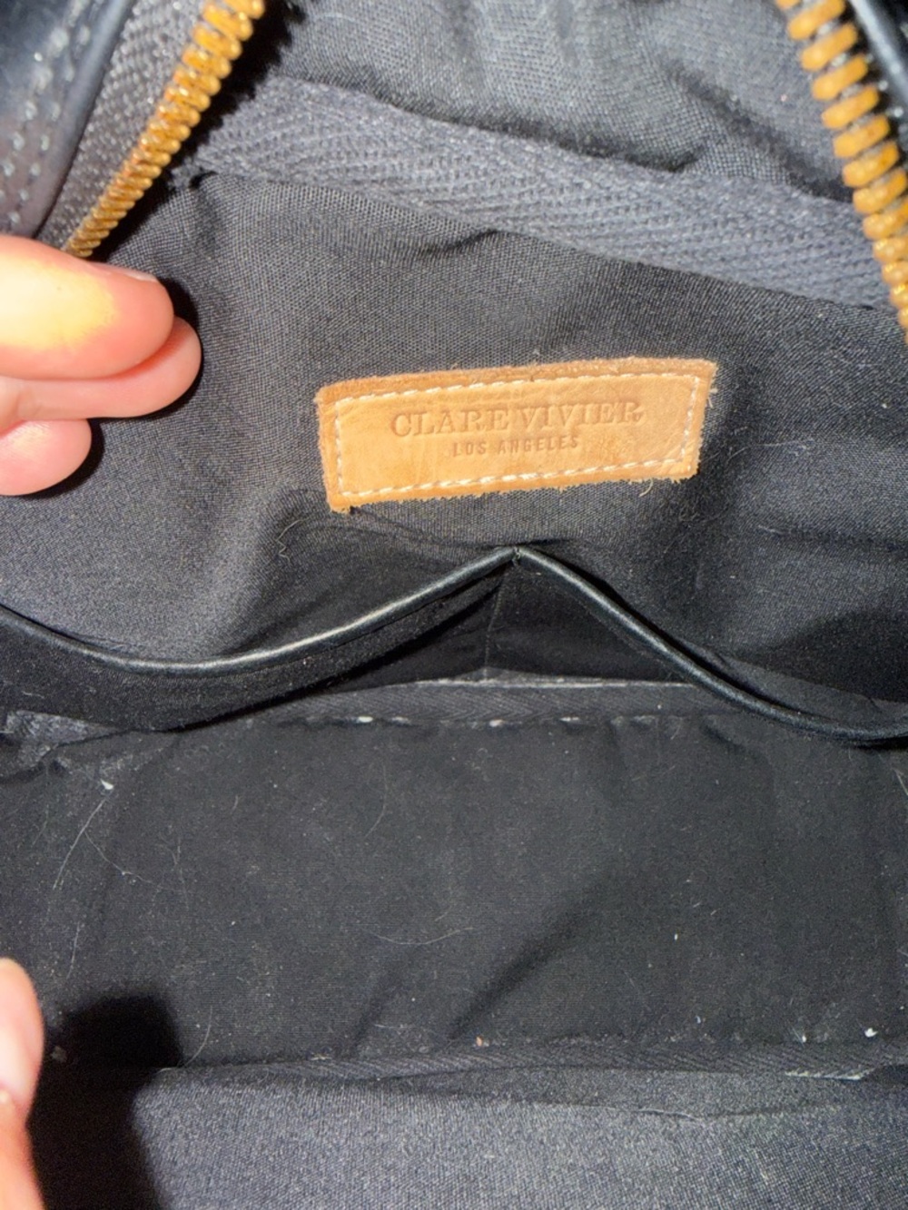 Clare V Black Leather Satchel with Gold Hardware - Picture 6 of 12